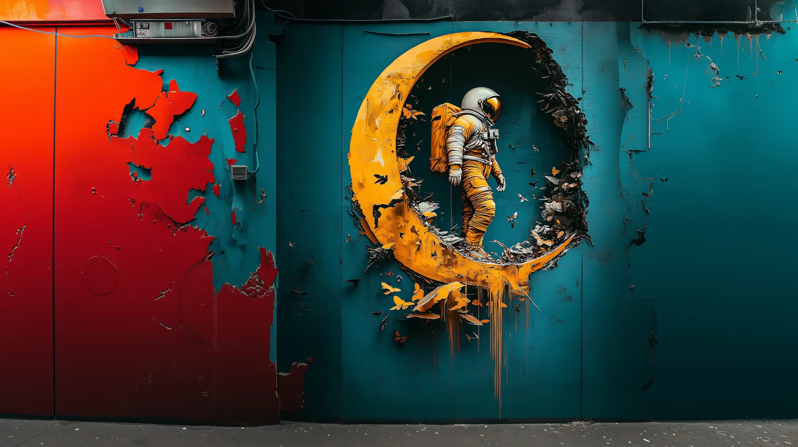 Wall Astronaut 02