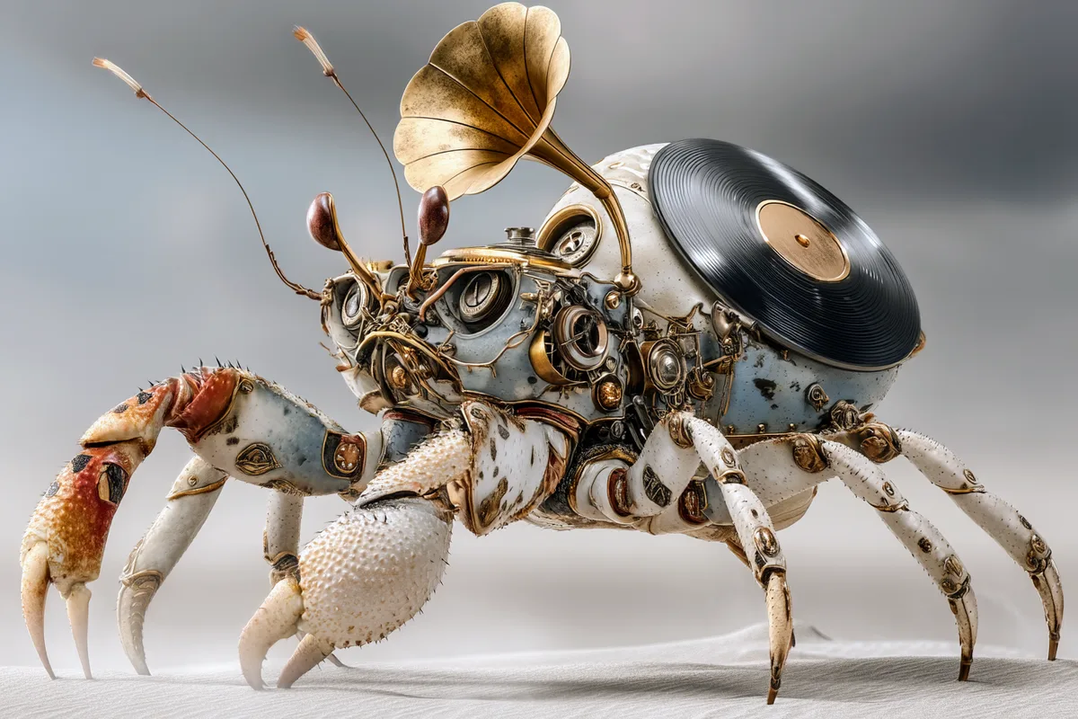Crab with Record Player