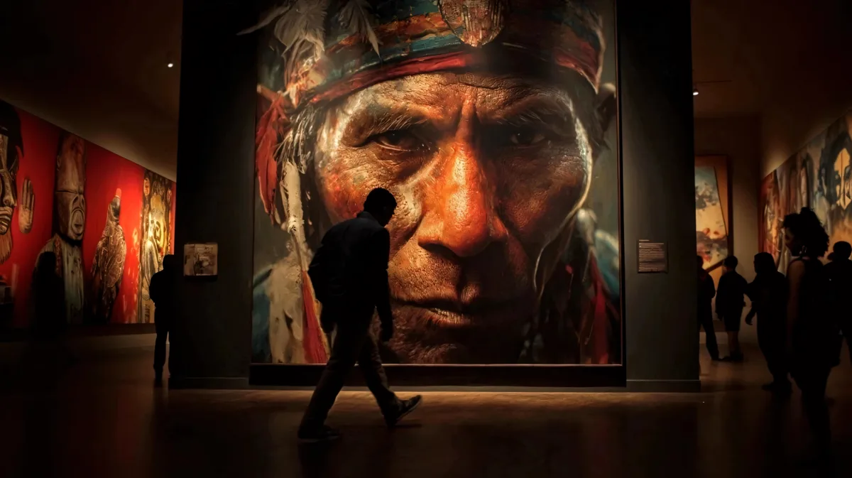 Indian Chief in a Gallery 2